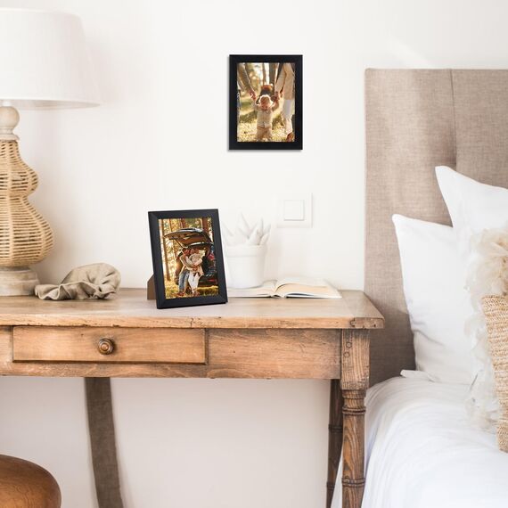 Giftgarden 7 Stück Bilderrahmen 15x20 Schwarze, Fotorahmen Collage Set für 20x15 cm Fotos und Bilder, Wand- oder Tischaufsteller für Wohnzimmer Schlafzimmer Büros