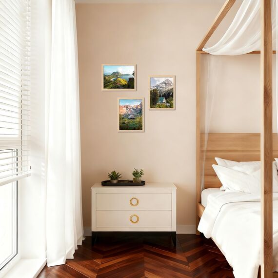 Giftgarden 12 Stück Bilderrahmen 15x20 cm in Holzoptik für Fotos und Bilder, Holzfarbener Fotorahmen Set aus Kunststoff, Wand- oder Tischaufsteller