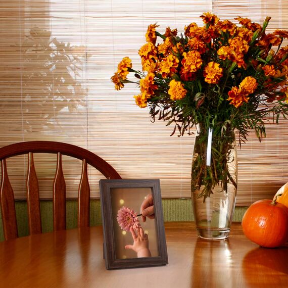 Giftgarden 7 Stück Bilderrahmen Set 10x15 cm für 15x10 Fotos und Bilder, Braun Fotorahmen Collage, Wand- oder Tischaufsteller - Geschenk Freund