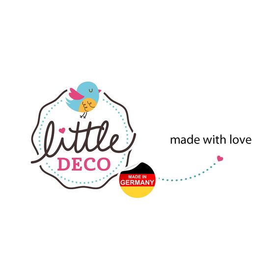 Little Deco Wandsticker Heißluftballon Blumen Schmetterlinge Wandtattoo Tiere mit Ballon Kinderzimmer Wanddeko DL820-4