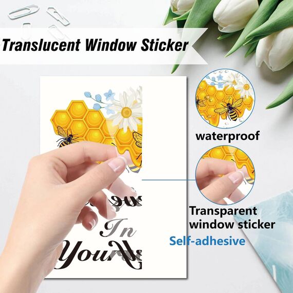 craspire Bee Happy Funny Stickers Honey Bee Window Decor Decals Let It Bee Inspirierende Zitate Hummel Wandtattoos Für Küche Büro Kühlschrank Dekorationen Partyzubehör
