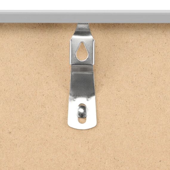 Hama Bilderrahmen Sevilla DIN A4 (21 x 29,7 cm) mit Papier-Passepartout 15 x 20 cm, hochwertiges Glas, Kunststoff Rahmen, zum Aufhängen, weiß