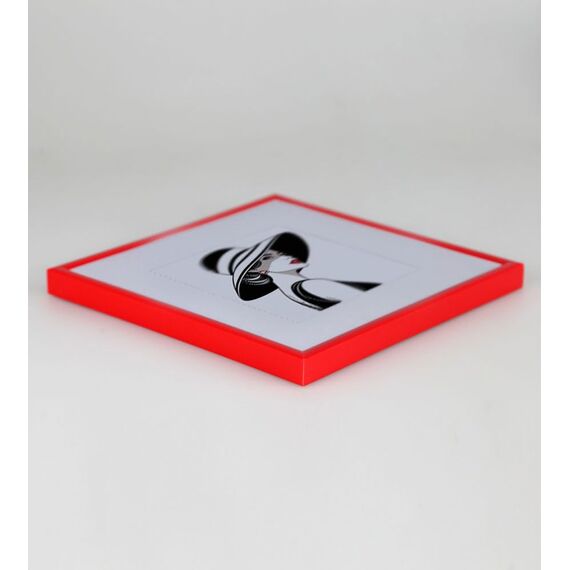 IDEAL TREND New Lifestyle Kunststoff Bilderrahmen quadratisch Foto Rahmen Picture Frame Collage: Farbe: Rot | Format: 30x30