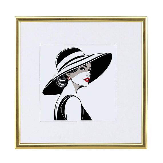 IDEAL TREND New Lifestyle Kunststoff Bilderrahmen quadratisch Foto Rahmen Picture Frame Collage: Farbe: Gold | Format: 30x30