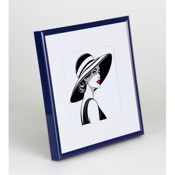 IDEAL TREND New Lifestyle Kunststoff Bilderrahmen quadratisch Foto Rahmen Picture Frame Collage: Farbe: Blau | Format: 40x40