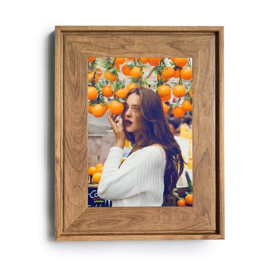 HUIXIANG Bilderrahmen 20x25cm Vintage Fotorahmen Retro Bilderrahmen Rustikal für Foto 25x20 Kann Aufgehängt Oder Tischplatte Geschenk für Hochzeit Jahrestag Freunde Holzfarbe