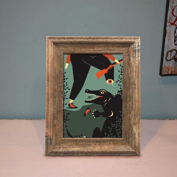 PETAFLOP Rustikaler Bilderrahmen 13x18 CM 2er Set, Wand- und Tischbilderrahmen, Braun