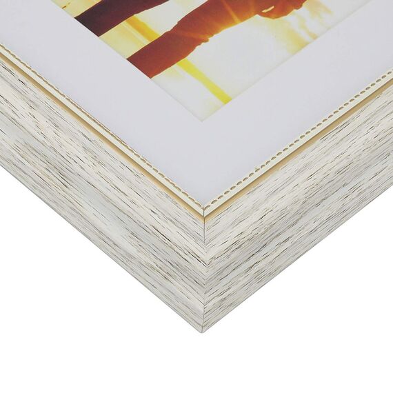 HUIXIANG Bilderrahmen 10x15cm Vintage Fotorahmen mit Glasscheibe Retro Bilderrahmen Rustikal für Foto Aufgehängt Oder Tischplatte Geschenk für Hochzeit Jahrestag Freunde Geburtstagsgeschenk Weiß