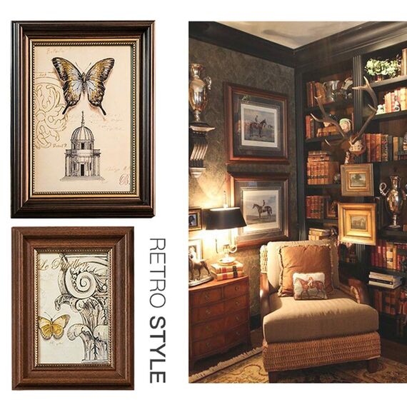 HUIXIANG Bilderrahmen 13x18 Vintage Fotorahmen Shabby Chic Retro Wand Hängend oder Tischplatte Rustikal Posterrahmen für Foto 18x13cm Geschenk für Mama Verlobt Hochzeit Jahrestag (Braun)