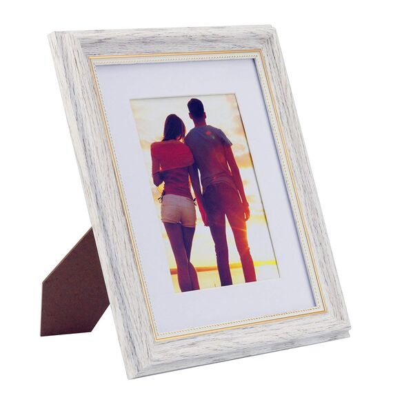 HUIXIANG Bilderrahmen 15x20 Vintage Fotorahmen mit Retro Bilderrahmen Rustikal für Foto 15 x 20cm Aufgehängt Oder Tischplatte Geschenk für Hochzeit Jahrestag Geburtstagsgeschenk Weiß