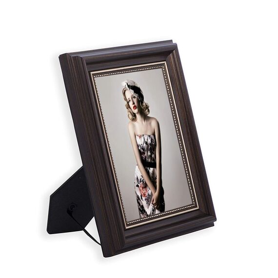 HUIXIANG Bilderrahmen 13x18 Vintage Fotorahmen Shabby Chic Retro Wand Hängend oder Tischplatte Rustikal Posterrahmen für Foto 18x13cm Geschenk für Mama Verlobt Hochzeit Jahrestag (Braun)