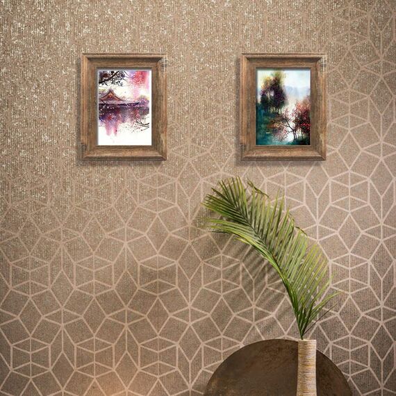 PETAFLOP Rustikaler Bilderrahmen 13x18 CM 2er Set, Wand- und Tischbilderrahmen, Braun