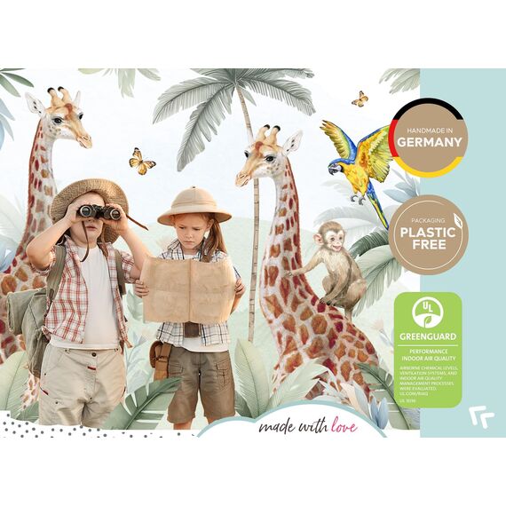 Little Deco Türaufkleber Elefant Regenbogen Wandsticker personalisiert Kinderzimmer Wandtattoo mit Name Babyzimmer Wandaufkleber selbstklebend Deko DL995-01