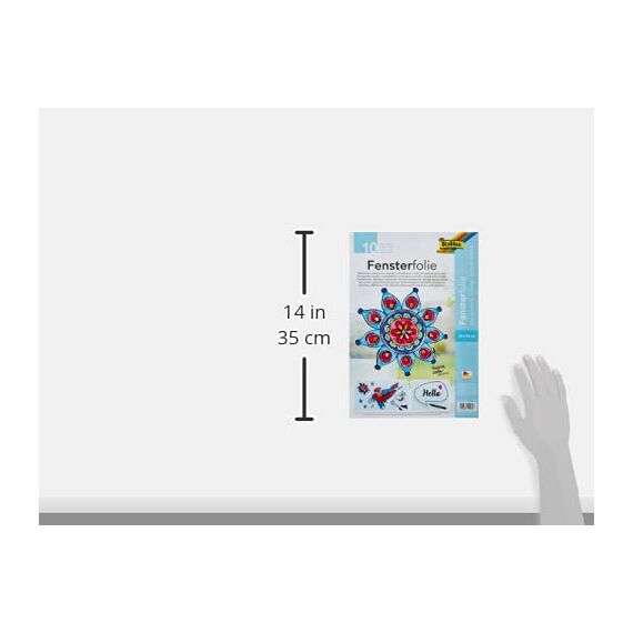 folia 450230 - Fensterfolie farblos, selbsthaftend, ca. 23 x 33 cm, 10 Bogen - ideal als Vorlagebogen für Fensterbilder, Window Color, Durchsichtig