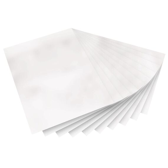 folia 450300 - Fensterfolie farblos, selbsthaftend, ca. 35 x 50 cm, 10 Bogen - ideal als Vorlagebogen für Fensterbilder, Window Color