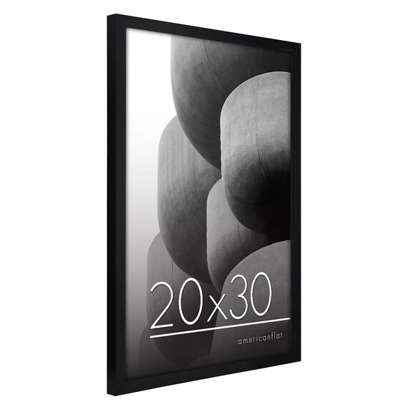 Americanflat Bilderrahmen 50x75 cm Weiß - Bilderrahmen 40x60 cm mit Passepartout - aus Kunststoff mit poliertem Plexi-Scheibe