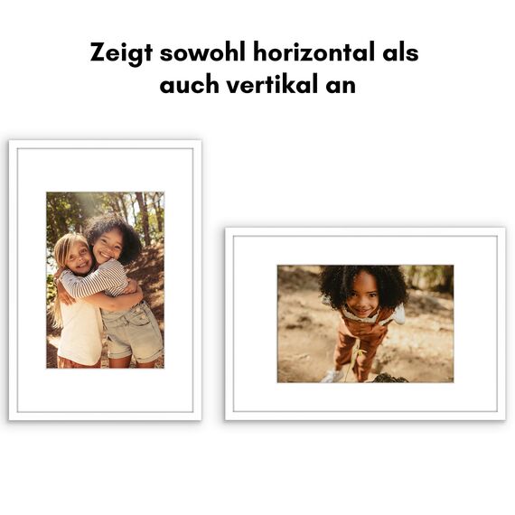 Americanflat Bilderrahmen 30x45 cm Weiß - Bilderrahmen 20x30 cm mit Passepartout - aus Kunststoff mit poliertem Plexi-Scheibe