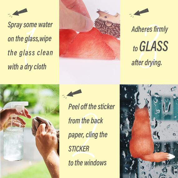 6 Blatt Weihnachten Fensterbilder Doppelseitig Fensterdeko Wiederverwendbar Fenstersticker Selbstklebend Fenster Aufkleber Deko Winter für Glas Kinderzimmer Fensterfolie (6 Blatt Weihnachtswald)