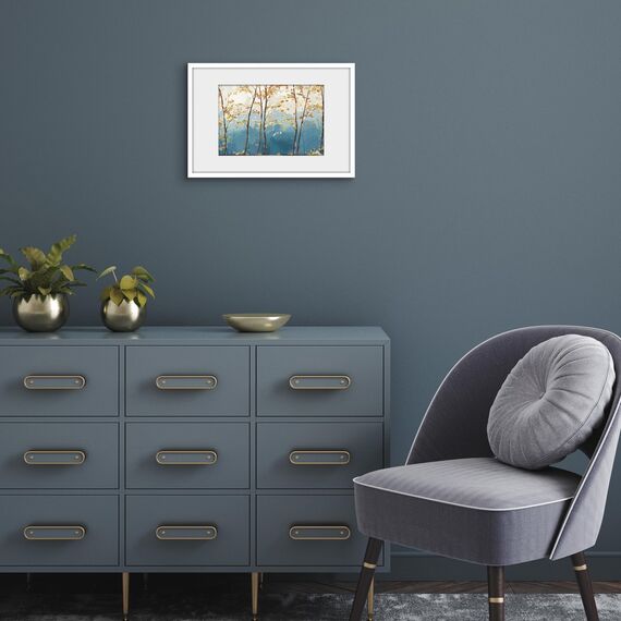 Americanflat Bilderrahmen 30x45 cm Weiß - Bilderrahmen 20x30 cm mit Passepartout - aus Kunststoff mit poliertem Plexi-Scheibe