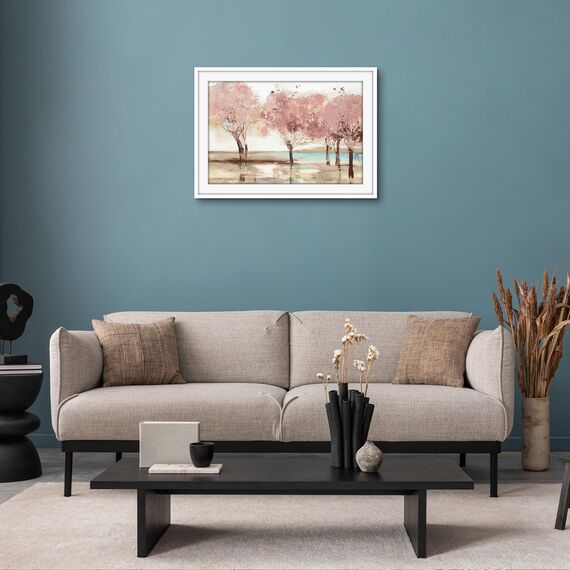 Americanflat Bilderrahmen 60x85 cm Weiß - Bilderrahmen 50x75 cm mit Passepartout - aus Kunststoff mit poliertem Plexi-Scheibe