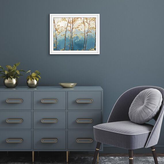 Americanflat Bilderrahmen 40x50 cm Weiß - Bilderrahmen 35x45 cm mit Passepartout - aus Kunststoff mit poliertem Plexi-Scheibe