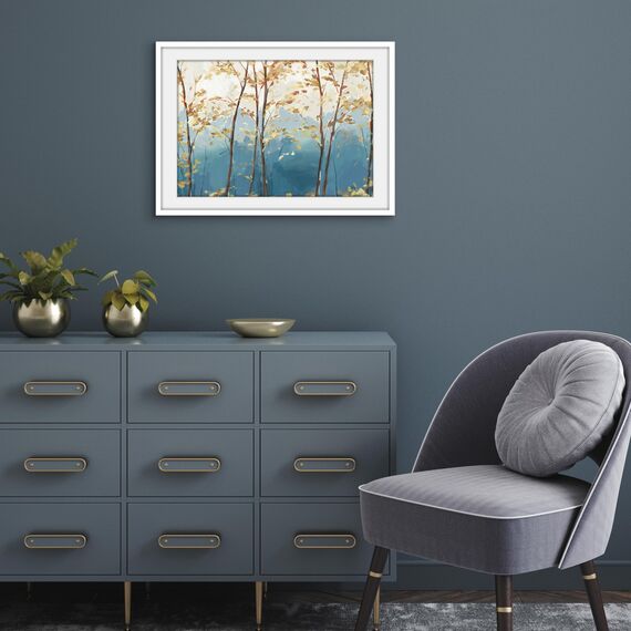 Americanflat Bilderrahmen 50x70 cm Weiß - Bilderrahmen 42x60 cm mit Passepartout - aus Kunststoff mit poliertem Plexi-Scheibe