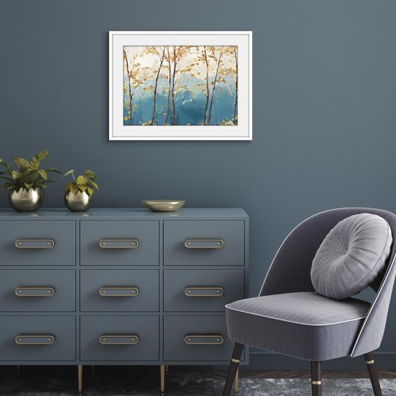 Americanflat Bilderrahmen 45x60 cm Weiß - Bilderrahmen 35x50 cm mit Passepartout - aus Kunststoff mit poliertem Plexi-Scheibe