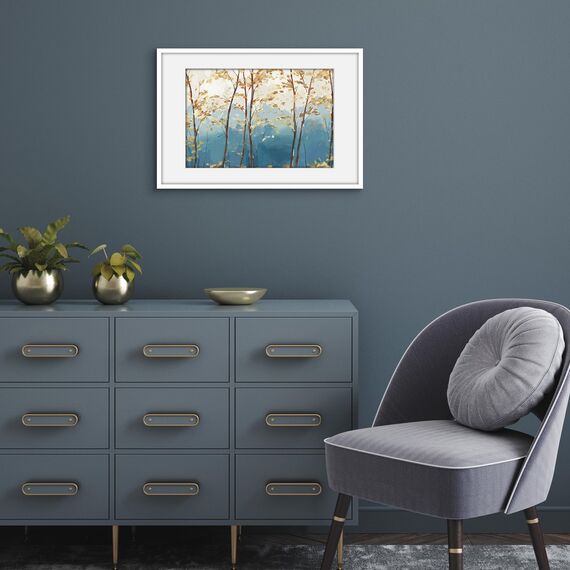 Americanflat Bilderrahmen 40x60 cm Weiß - Bilderrahmen 30x45 cm mit Passepartout - aus Kunststoff mit poliertem Plexi-Scheibe