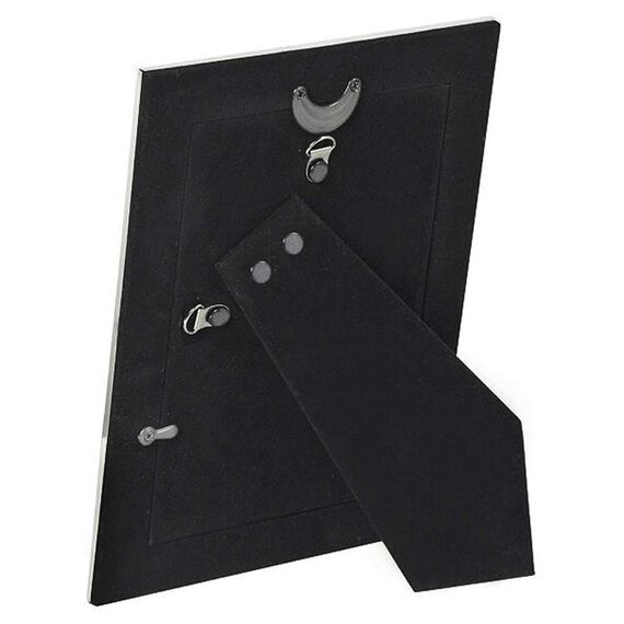 EDZARD Bilderrahmen Pavia für Foto 15 x 20 cm, gehämmert, edel versilbert, anlaufgeschützt, Samtrücken, 2 Aufhänger, Silber Fotorahmen zum Stellen oder Hängen