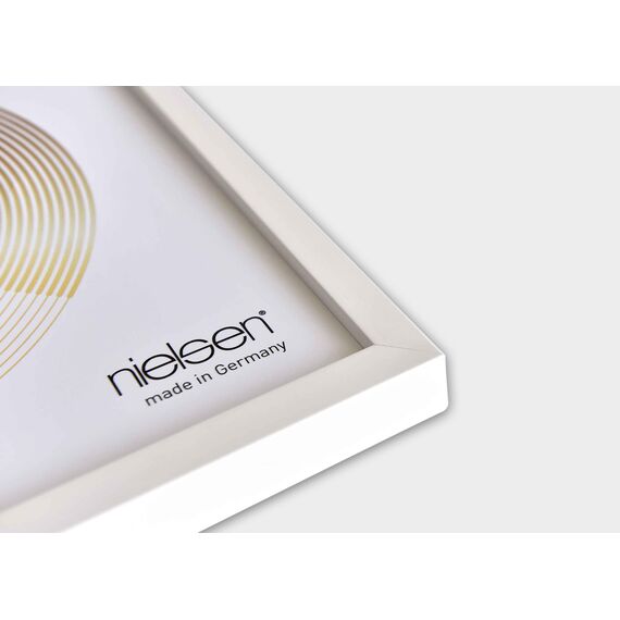 nielsen Schallplatten Rahmen, 31,4 x 31,6 cm (3er Set), Holz, Reinweiß, Vinyl Rahmen zum Aufhängen im Hoch- & Querformat, bruchsicheres Kunstglas, Vinyl Holz