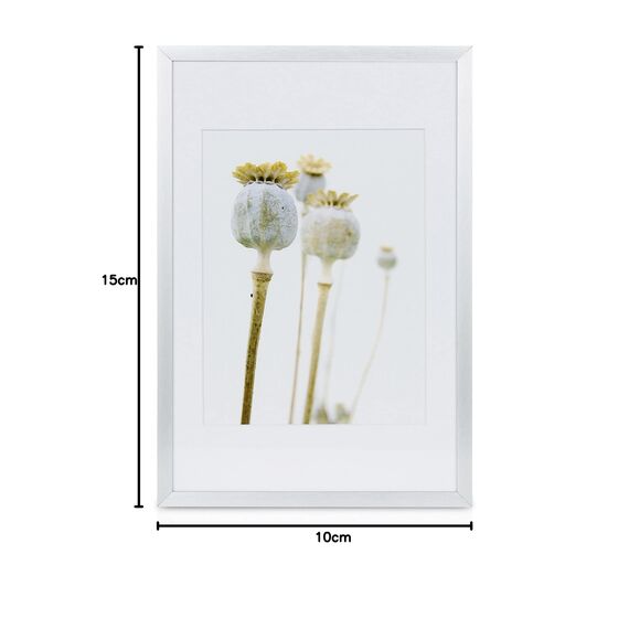 bomoe 18er Bilderrahmen Set – 6x 10x15 cm, 4x 13x18 cm, 4x 18x24 cm, 4x 20x30 cm Fotowand Bilder Set Holz & Kunststoffglas Holzbilderrahmen mit Passepartout Silber