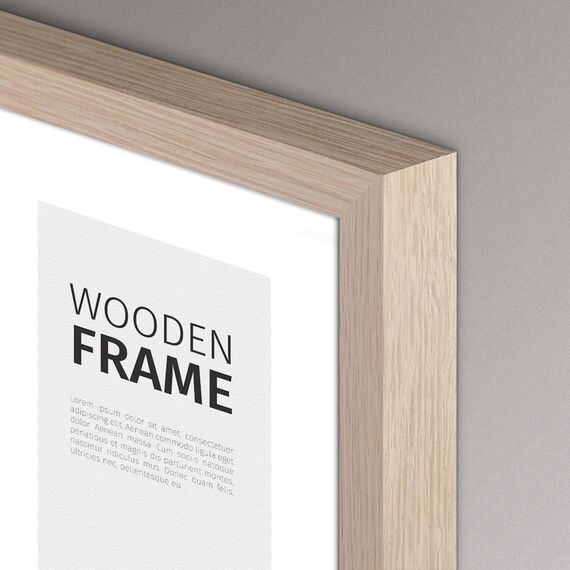 NESCL Bilderrahmen für DIN A3 30 x 42 cm Natur Holz Eiche Dünner Rahmen | Posterrahmen Groß Collage | Frontabdeckung aus gehärtetem Glas Picture Frame 29,7 x 42cm 1 Packung
