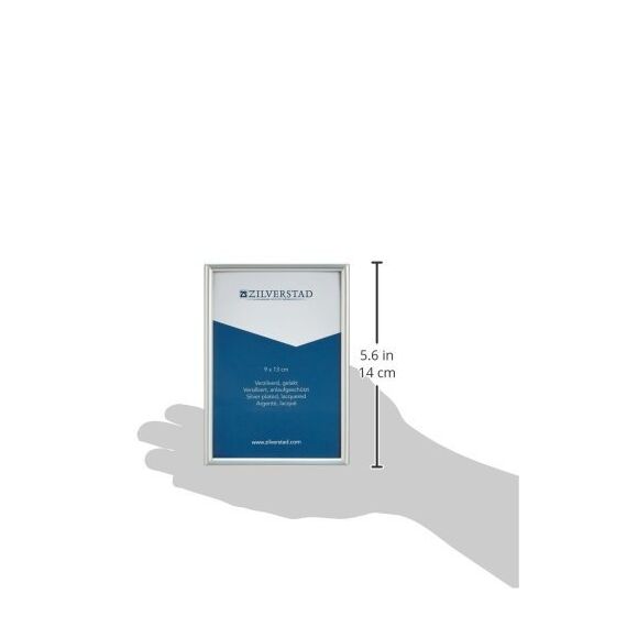 Zilverstad Fotorahmen Sweet Memory (9 x 13cm) – versilberter Rahmen & Rückseite aus Samt, glänzend mit Chrom Optik, Silber