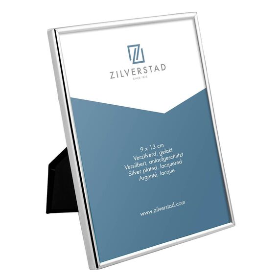 Zilverstad Fotorahmen Sweet Memory (9 x 13cm) – versilberter Rahmen & Rückseite aus Samt, glänzend mit Chrom Optik, Silber