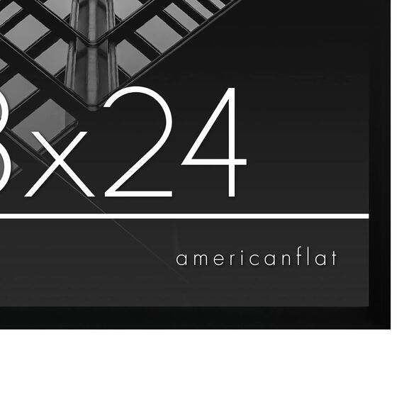 Americanflat 18x24 Poster Frame with Polished Plexiglass - Streamline Collection - Thin Border Picture Frame for Wall Display - Hanging Hardware Included - Black