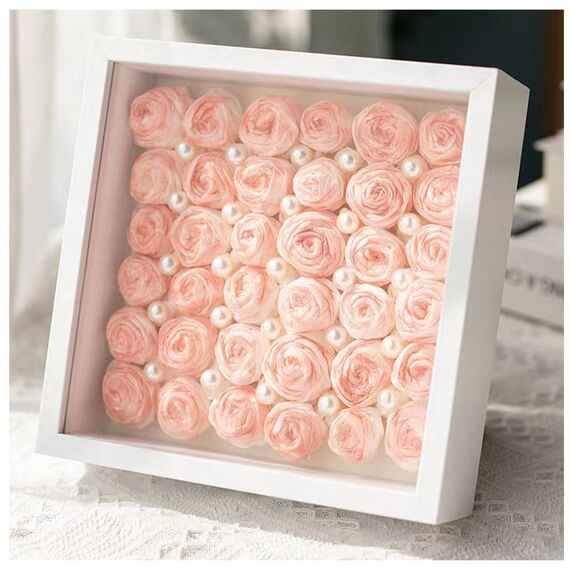 3D Bilderrahmen 20 x 20cm Tiefer Rahmen für Objekte bis 3cm-Objektrahmen zum Befüllen Quadratische Form, 3D bilderrahmen für Objekte Fotos Kunstwerke Erinnerungen Blumen (weiß)