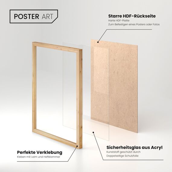 POSTER ART Bilderrahmen Set 3 Stück 50x70 cm Wotan Eiche San Diego | Zum Aufhängen aus MDF und Acrylglas | Wand Bilderrahmen Moderner Fotorahmen | Posterrahmen 50x70 cm