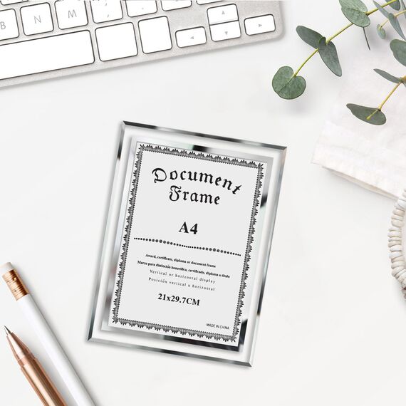 Giftgarden Bilderrahmen A4 Glas groß Hochzeit Friends Family Fotorahmen Dokumente Rahmen