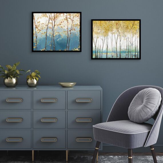 Americanflat Bilderrahmen 40x50 cm aus Kunststoff (2er Pack)- schmaler Bilderrahmen 50x40 cm mit Plexi-Scheibe - Fotorahmen mit integrierter Aufhängung für Hoch- und Querformat - Schwarz