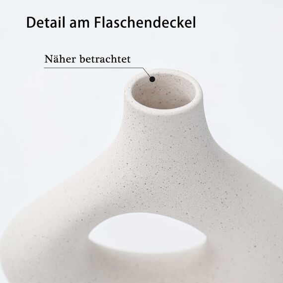 CEMABT Beige Keramikvase 2er-Set Doppelberg vasen für Moderne Boho Nordic Minimalismus-Stil Dekoration -vasen für Wohnzimmer, Hochzeit, Abendessen Tisch, Party, Büro und Schlafzimmer