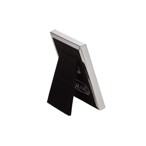 EDZARD Bilderrahmen Adria für Foto 4 x 6 cm, edel versilbert, anlaufgeschützt, Fotorahmen mit Samtrücken