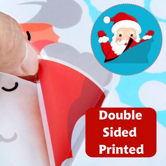 237 Stück Weihnachten Fenstersticker und Bilder, Doppelseitige Wiederverwendbare Statisch Haftende PVC Aufkleber für Glasfenster Dekoration (10 Blatt, 20x30cm)
