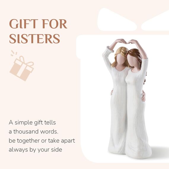 Storieme Beste Schwester Freundin Geschenke: Schwester Geburtstagsgeschenk Geschenke für Geburtstag Weihnachten Freundinnentag - Handbemaltes Schwestern Figur