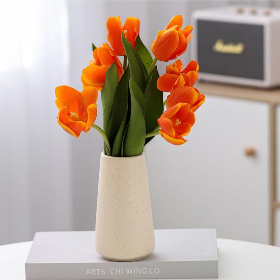 Vase Beige – Keramikvase, 15cm minimalistischer Boho Deko Beige für Moderne vase, Blumenvase Bauernhaus-Tischregal-Dekoration, Pampasgras Vases, Passend für Wohnzimmer, Wohnzimmer, Küche