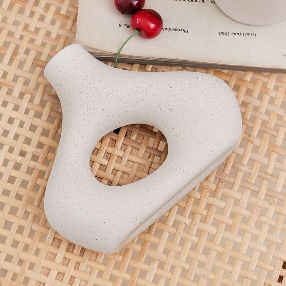 CEMABT Beige Keramikvase 2er-Set Doppelberg vasen für Moderne Boho Nordic Minimalismus-Stil Dekoration -vasen für Wohnzimmer, Hochzeit, Abendessen Tisch, Party, Büro und Schlafzimmer