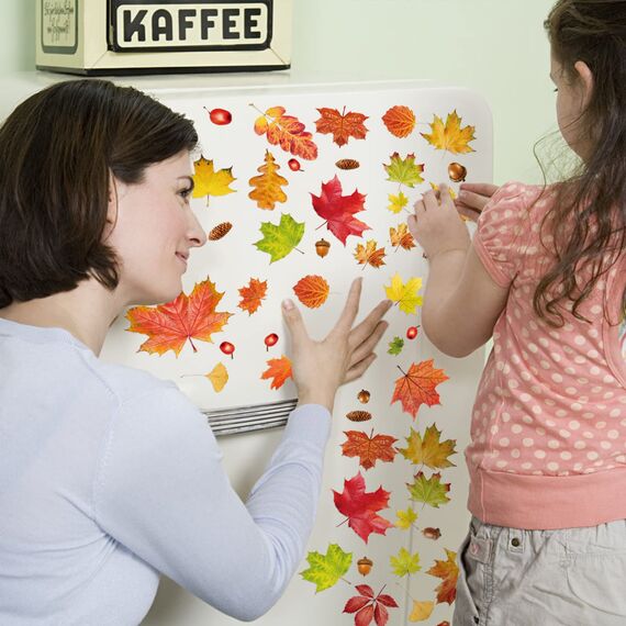 BBLIKE 6 Stück Herbstdeko Herbst Fensterbilder Erntedankfest Fensterufkleber Fensterbilder Selbstklebend Thanksgiving Herbstdekorationen Ahornblätter Marone Fenster Sticker für Kinderzimmer Cafe