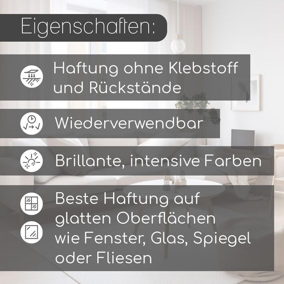 younikat Pferd Fensteraufkleber I statisch haftend I wiederverwendbar I braun I beidseitig bedruckt I 27,5 x 38,8 cm groß I Vogelschutz für Fensterscheibe I UV-beständig I you0061