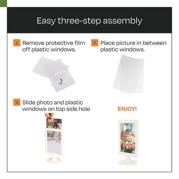 ALBEN Bilderrahmen mit Standfuß, Weiß, 10 Stück