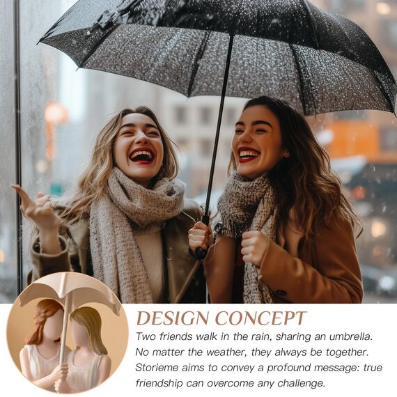 Storieme Schwester Geschenk für Beste Freundin: Freundschaft Figuren Schwestern Weihnachten Geburtstag Geschenkideen Deko