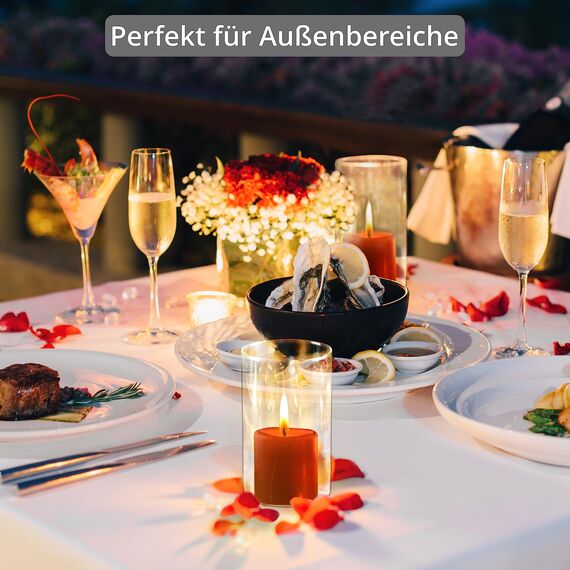 Winter Shore 15 cm Hohe Glasvasen für Tischdeko [6er-Pack] - Gläser für Kerzen, Blumen, Kieselsteine, Muscheln, Perlen & Windlicht Glas - Durchsichtige Glasvase Zylinder - Vasen Hochzeit Tischdeko